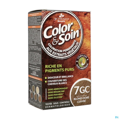 3 Chênes Color &amp; Soin 7GC Biondo Rame Dorato 135 mL