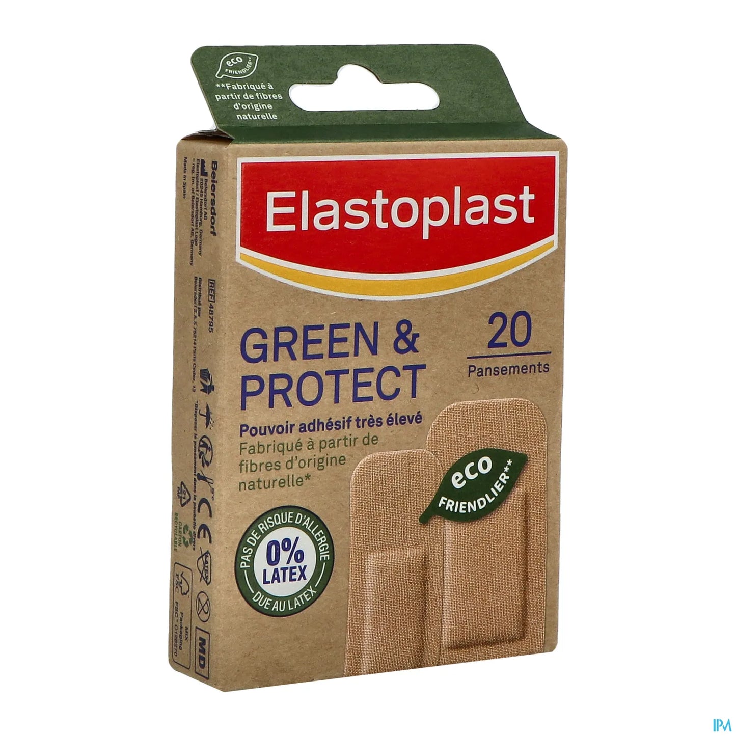 Green & Protect Tissu 20 Pansements 2 Formats