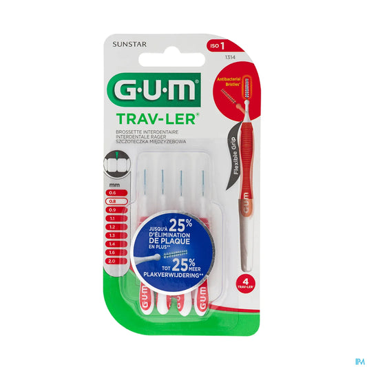 Spazzolino interdentale Travler 0,8 mm, confezione da 4