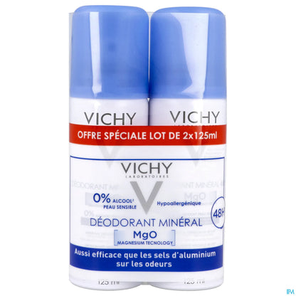 Mineral Deodorant Without Aluminum Salts 48H 2 x 125 ml