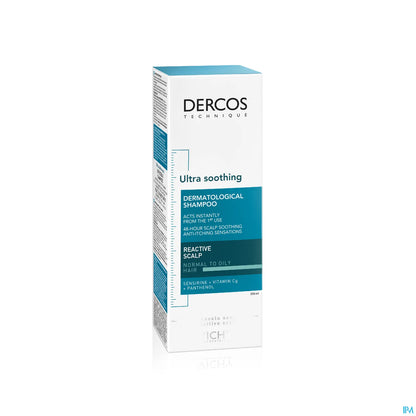 Dercos Ultra Soothing Shampoo Cheveux Normaux à Gras 200 ml