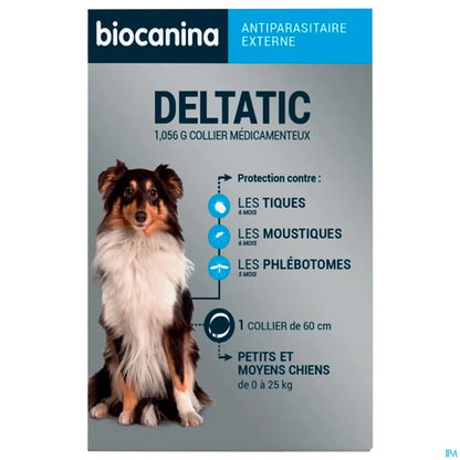 Deltatic Collier Antiparasitaire Pour Petits Et Moyens Chiens 60cm