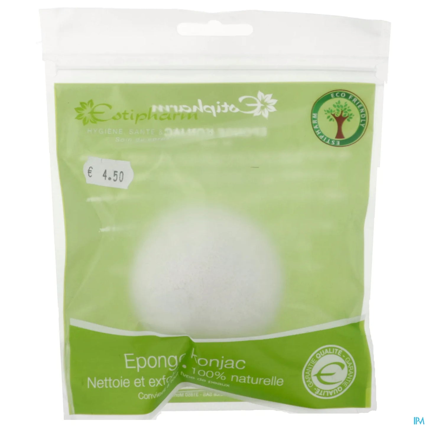 Éponge Konjac 100% Naturelle 1 Unité