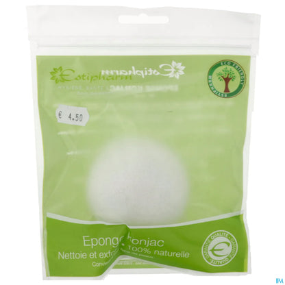 Éponge Konjac 100% Naturelle 1 Unité