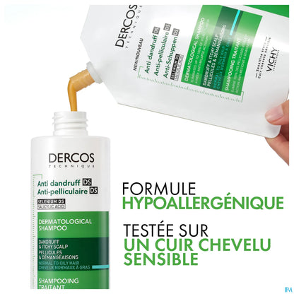 Dercos Eco-Recharge Shampooing Anti-Pelliculaire Cheveux Secs 400ml