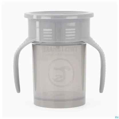 Twistshake Tasse 360 230 mL Gris 6 Mois et Plus