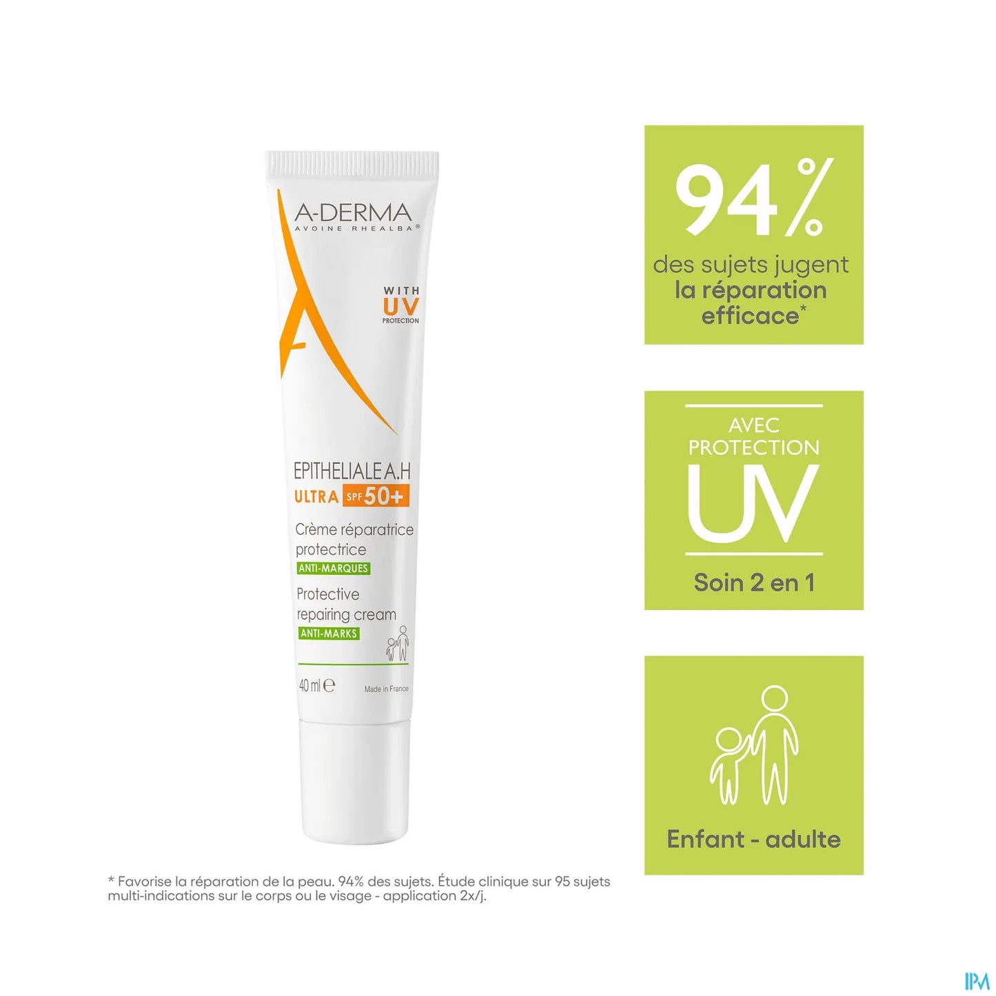 Epitheliale AH Ultra SPF50+ Crème Réparatrice Protectrice 100ml