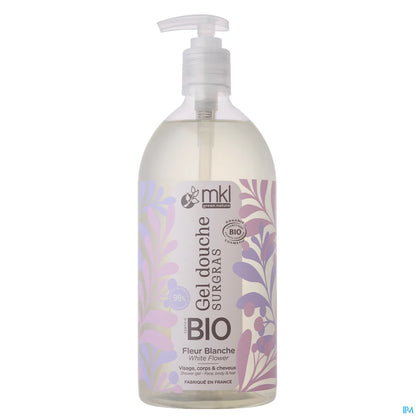 Green Nature Gel Douche Surgras Fleur Blanche Bio 1L