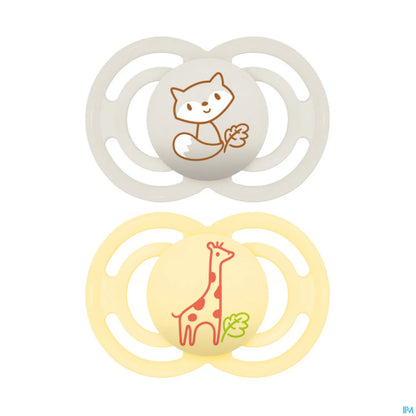 Sucette Perfect Animals Silicone 18 Mois 2 Unités