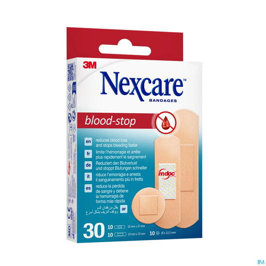 Medicazioni emostatiche assortite Nexcare Blood-Stop 30 unità
