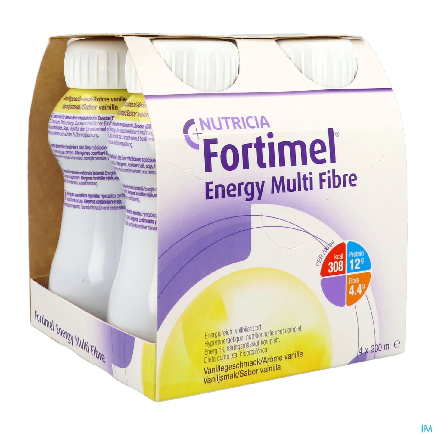 Fortimel Energy Multi Fibre Vanille 4 x 200 mL