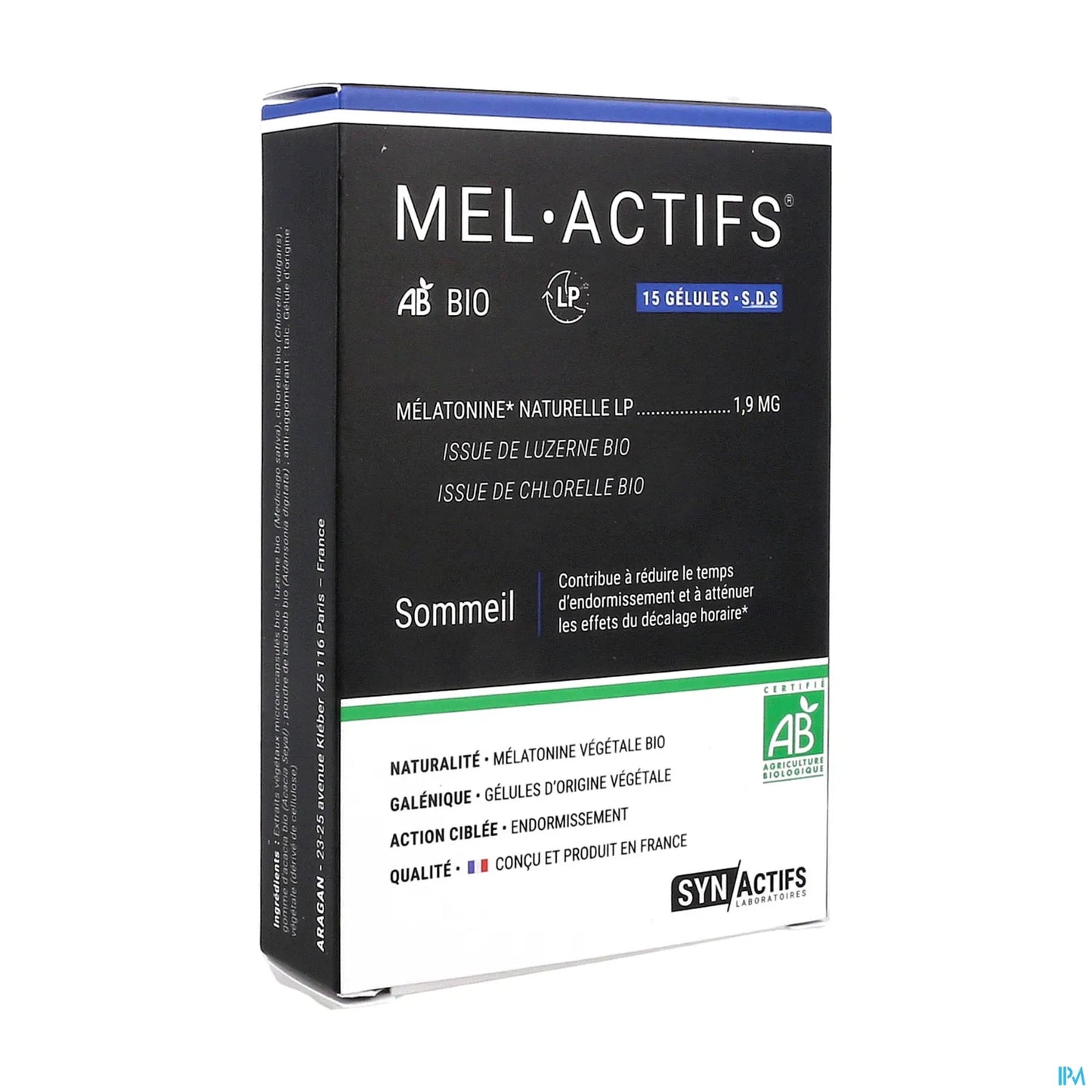 SynActifs Melagreen 15 Gélules Sommeil Réparateur et Anti Jet-Lag