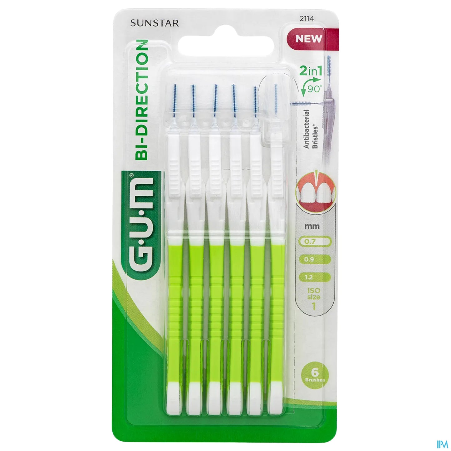 G.U.M Bidirection 2114 Brossettes Interdentaires 0.7mm x6