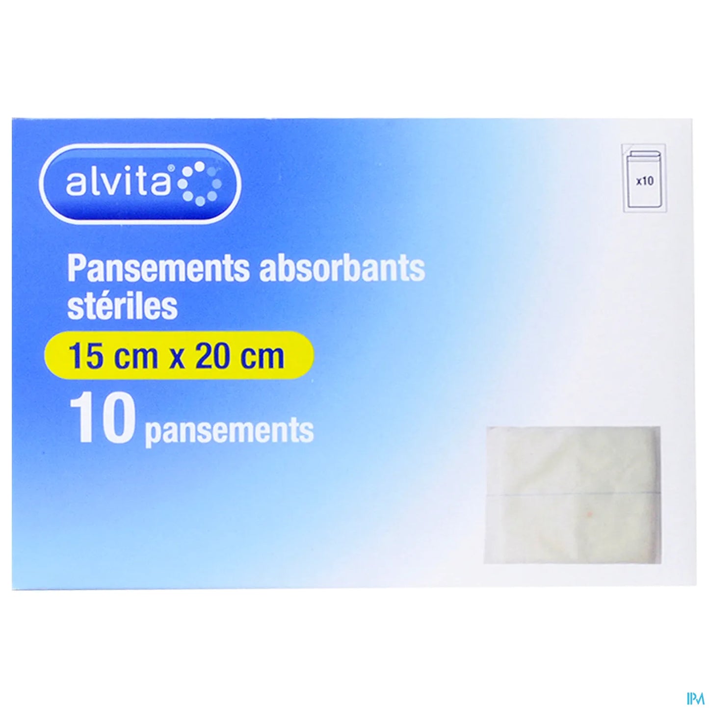 Pansement Absorbant Stérile Non Adhésif 15x20cm 10 Sachets