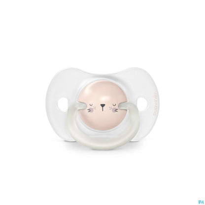 Pack of 2 SX Pro Night&amp;Day Powder Pink Pacifiers 0-6 Months