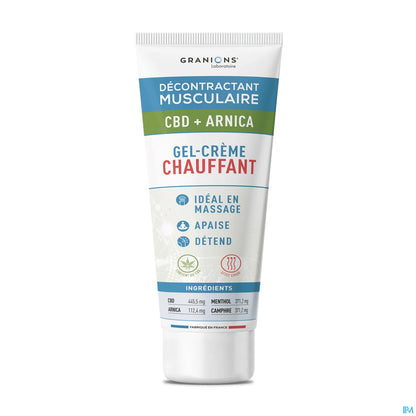 Décontractant Musculaire Gel-Crème Chauffant CBD Arnica 75ml
