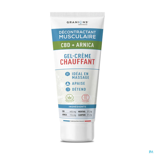 Décontractant Musculaire Gel-Crème Chauffant CBD Arnica 75ml