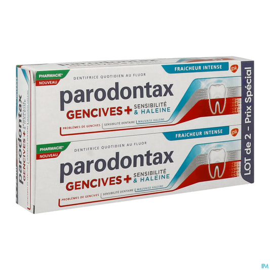 Dentifricio per gengive sensibili e alito fresco intenso 2x75ml