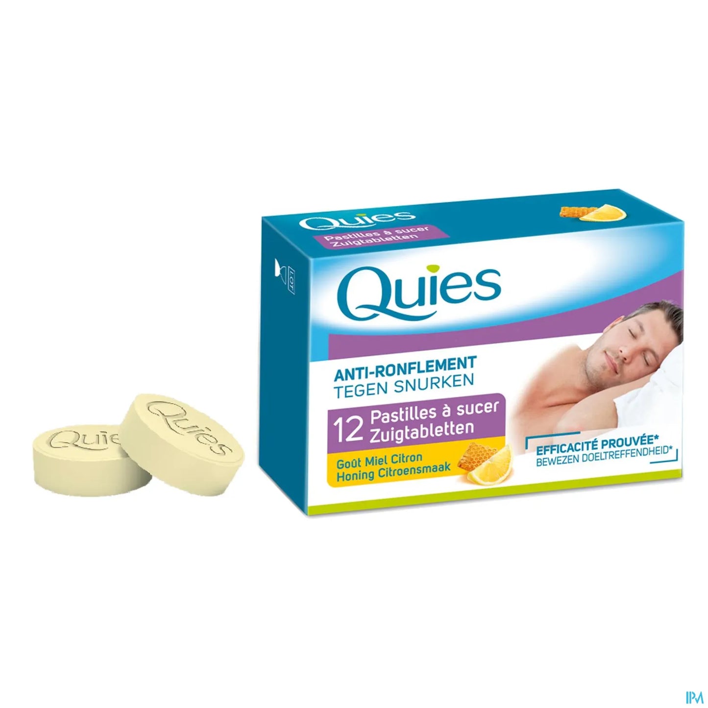 Anti Ronflement 12 Pastilles Miel Citron