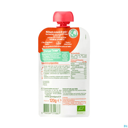 Purée de Fruit Pêche Poire 120g