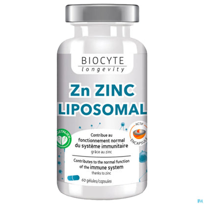 Zn Zinc Liposomal Gélules Défenses Immunitaires 60 Gélules