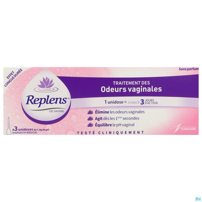 Laboratoires Fumouze Replens Gel Vaginal Traitement Des Odeurs Vaginales 3 Unidoses