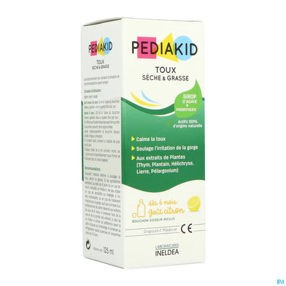 Ineldea Pediakid Toux Sèche Et Grasse Sirop 125ml