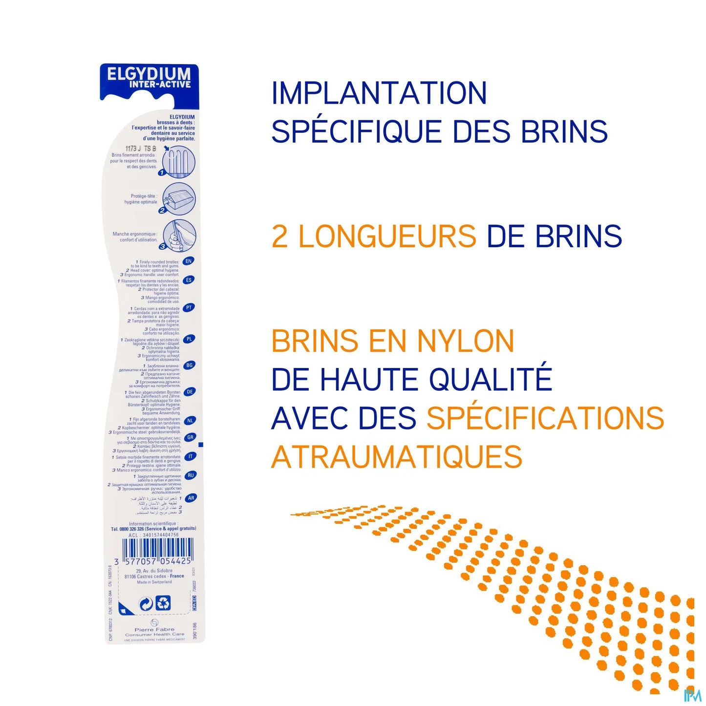INTER ACTIVE Brosse à Dents Dure 1 Unité