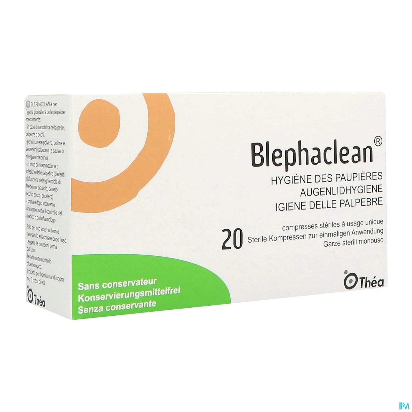 Théa Blephaclean Compresses Stériles pour Paupières Boite de 20