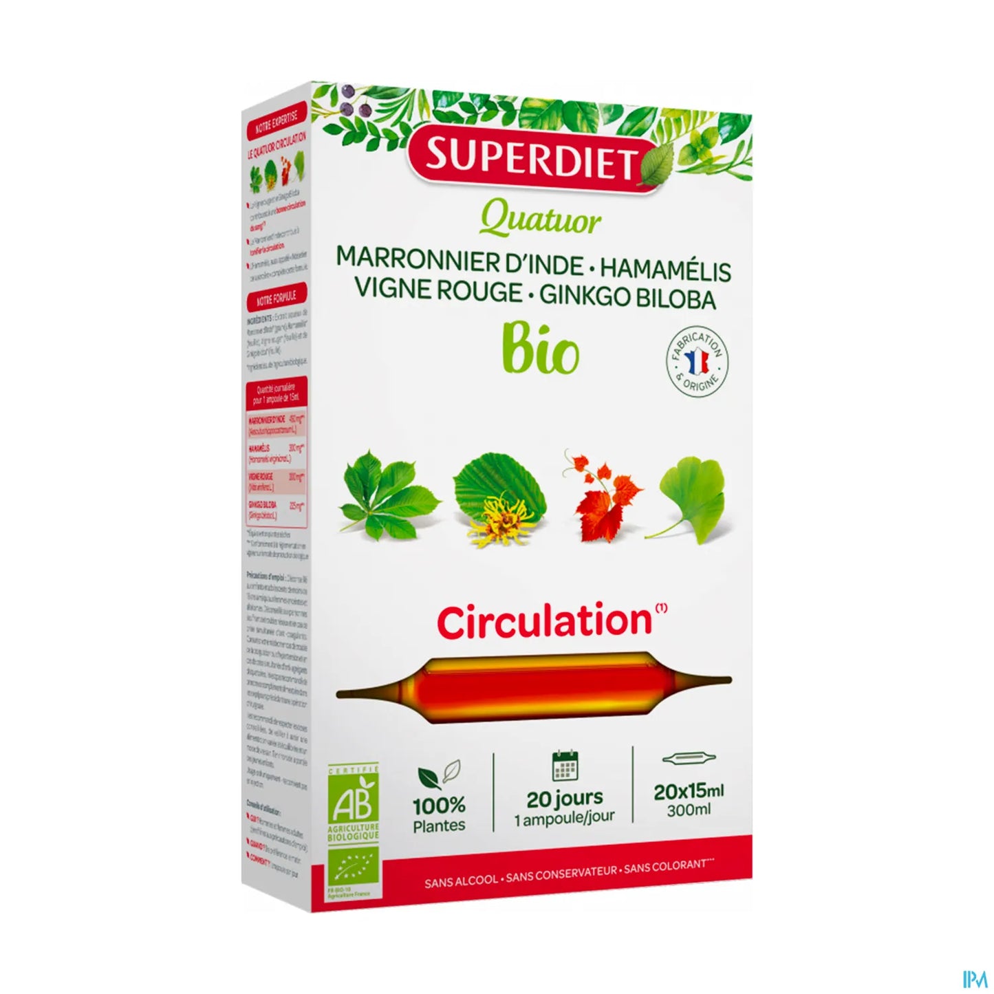 Quatuor Circulation Bio 20 Ampoules 15ml