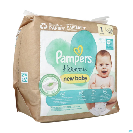 Harmony Diapers Size 1 2-5 Kg Pack of 22