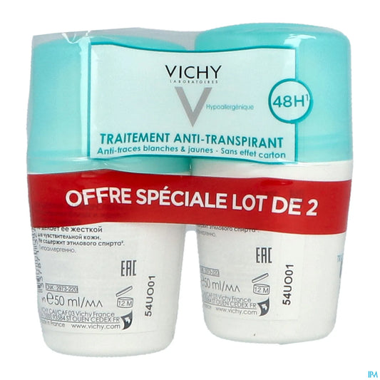 Deodorante Antitraspirante 48h Anti-Traccia 2 Roll-on da 50ml