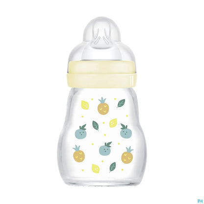 Biberon en Verre Premium 170ml Blanc Débit 1