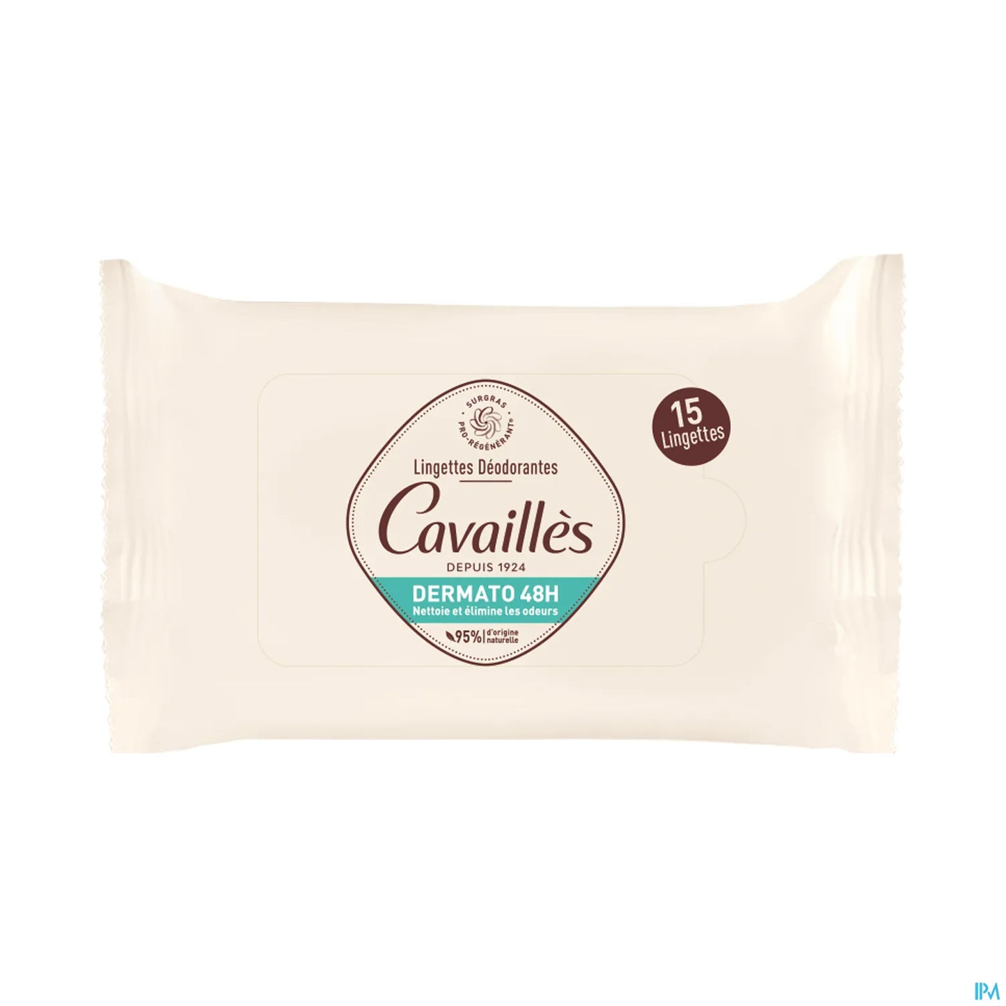 Salviette deodoranti Rogé Cavaillès Dermato 48H x15 unità