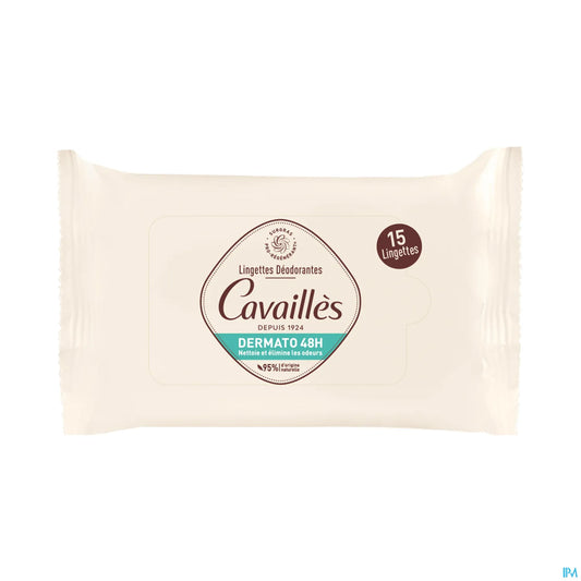 Salviette deodoranti Rogé Cavaillès Dermato 48H x15 unità