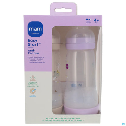 Easy Start Anti-Colic Baby Bottle 320ml Lilac Sand Pack of 2