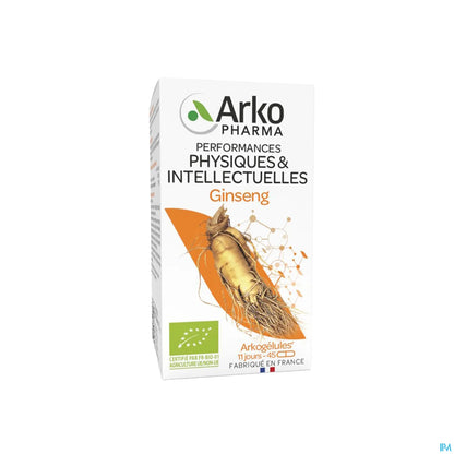 Arkogélules BIO Ginseng 1560mg de Racine 45 Gélules
