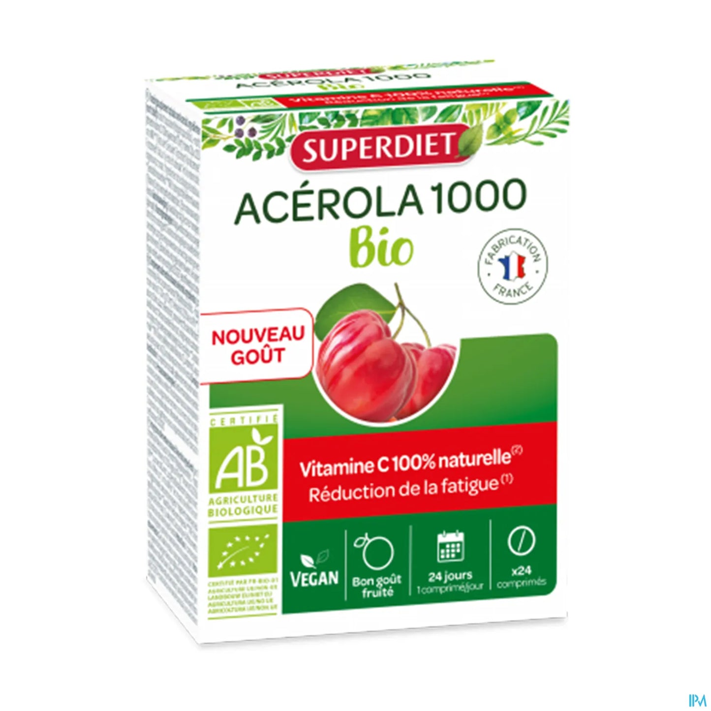 Acerola 1000 Biologico 24 Compresse Masticabili con Incisione