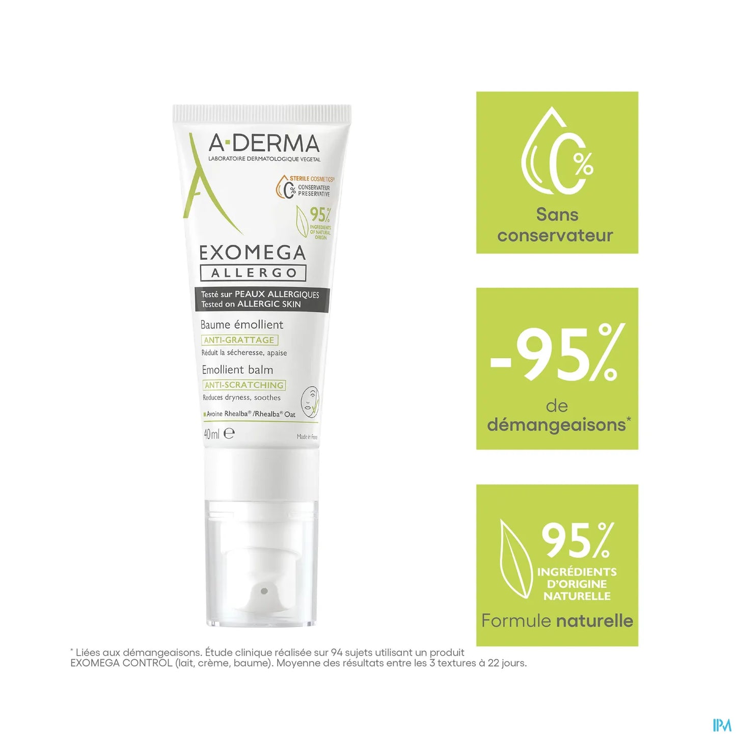 Exomega Allergo Baume Émollient Anti-Grattage 40ml