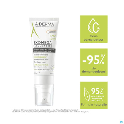 Exomega Allergo Baume Émollient Anti-Grattage 40ml