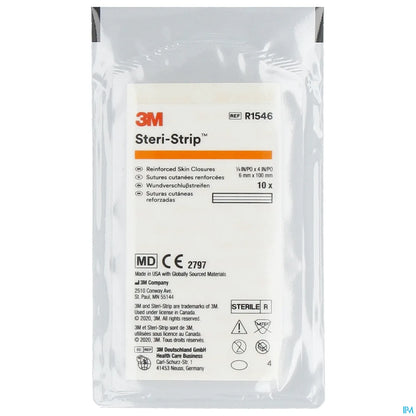Steri-Strip 6x100mm Confezione da 10 suture cutanee ipoallergeniche