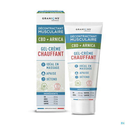 Décontractant Musculaire Gel-Crème Chauffant CBD Arnica 75ml