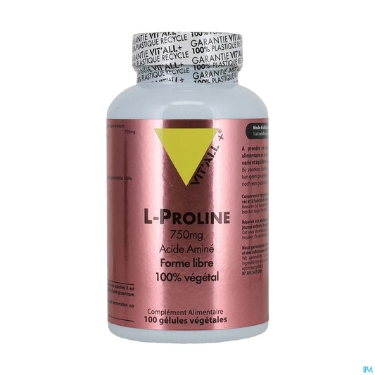 L Proline 750 mg 100 Vegetable Capsules