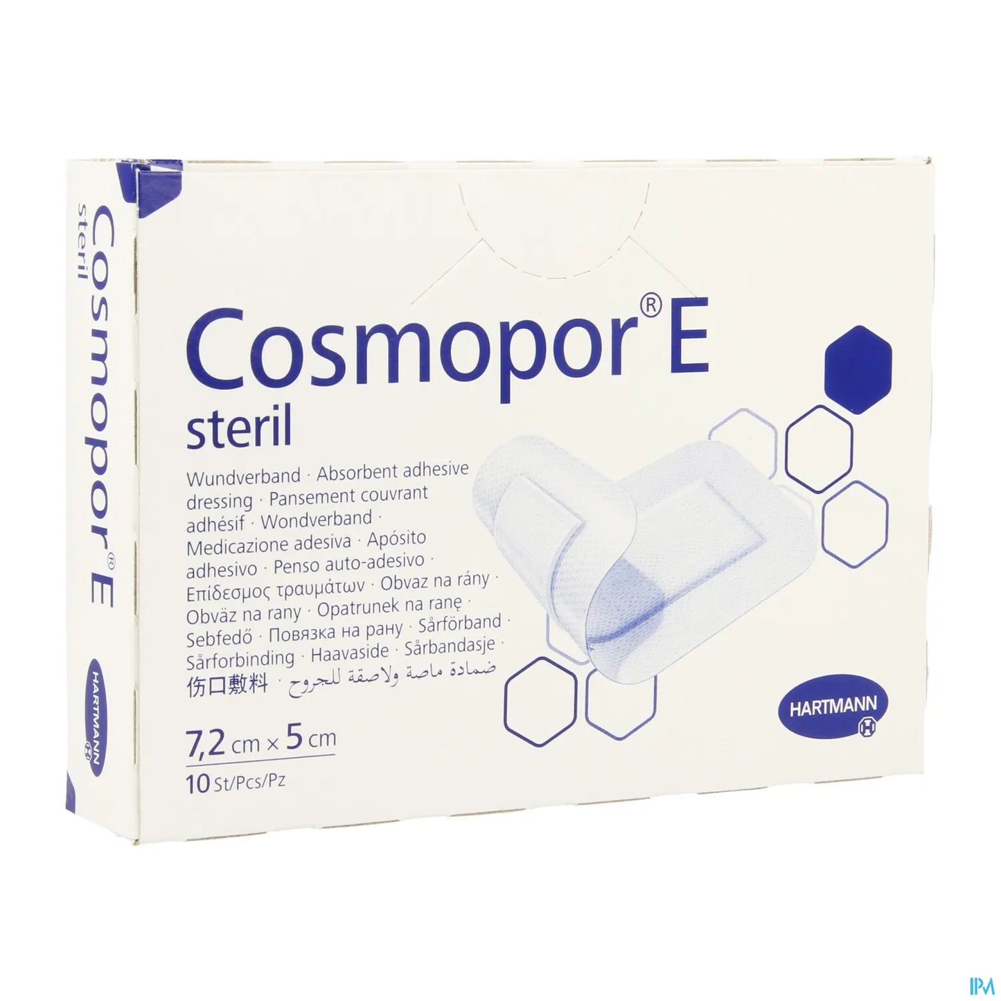 Cosmopor E Pansements Stériles 7.2cm x 5cm 10 Pièces