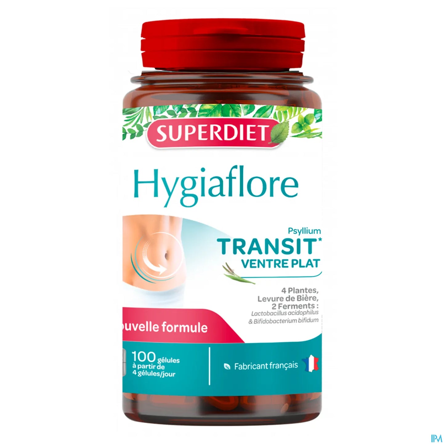Hygiaflore Psyllium Transit Flat Stomach 100 Capsules