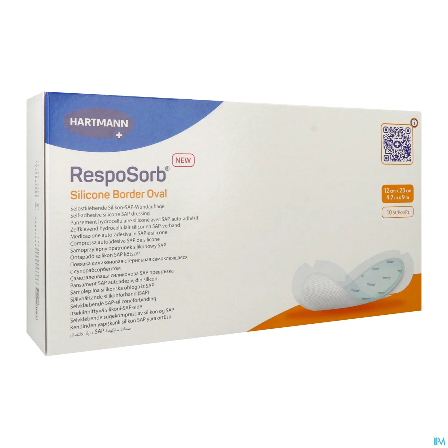 RespoSorb Silicone Border 12 x 23 cm boîte de 10
