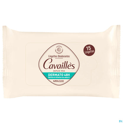Salviette deodoranti Rogé Cavaillès Dermato 48H x15 unità