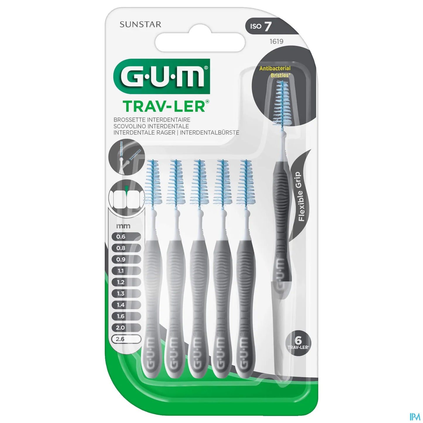 Spazzolino interdentale da viaggio GUM Trav-Ler 2,6 mm 6 unità